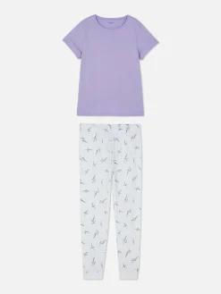 Pyjama à Manches Courtes En Jersey Imprimé|Primark New