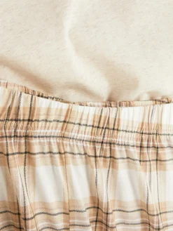 Pyjama à Manches Courtes Et à Motif écossais|Primark Discount