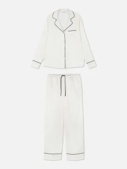 Pyjama Chemise à Manches Longues En Satin|Primark Sale