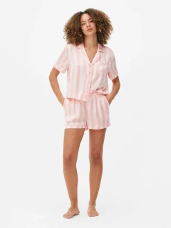 Pyjama Chemise Et Short En Satin|Primark Sale