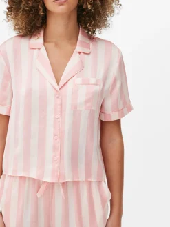 Pyjama Chemise Et Short En Satin|Primark Sale