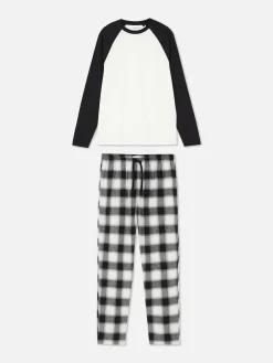 Pyjama En Coton Brossé à Carreaux|Primark Outlet