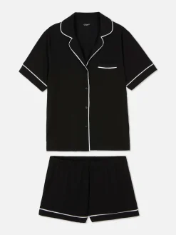 Pyjama En Jersey à Manches Courtes|Primark New