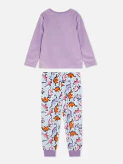 Pyjama En Velours Dinosaure|Primark Clearance
