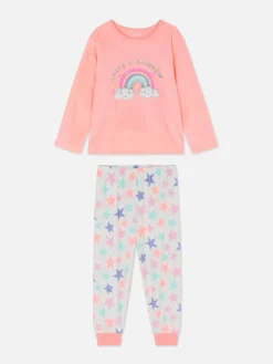 Pyjama Long En Velours Arc-en-ciel|Primark Discount