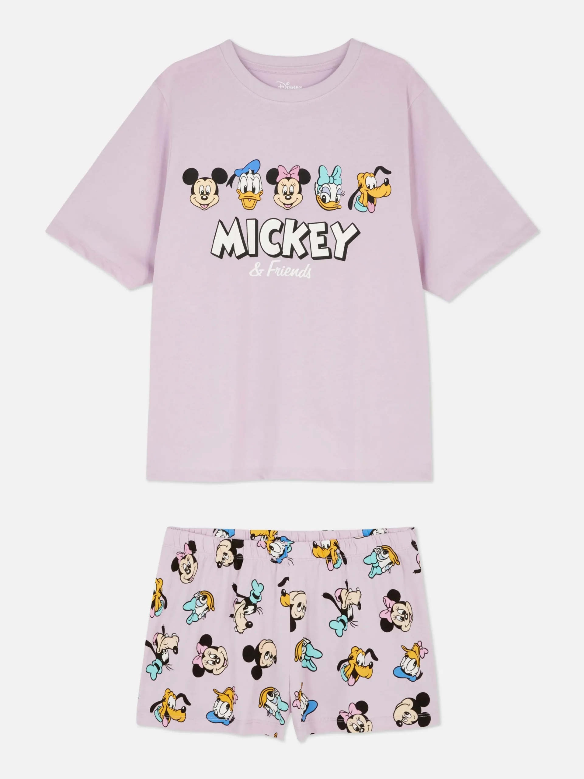 Pyjama Short Et T-shirt Disney Mickey Mouse Et Ses Amis|Primark Discount