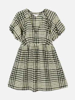 Robe à Smocks, Manches Bouffantes Et Col En V|Primark Best