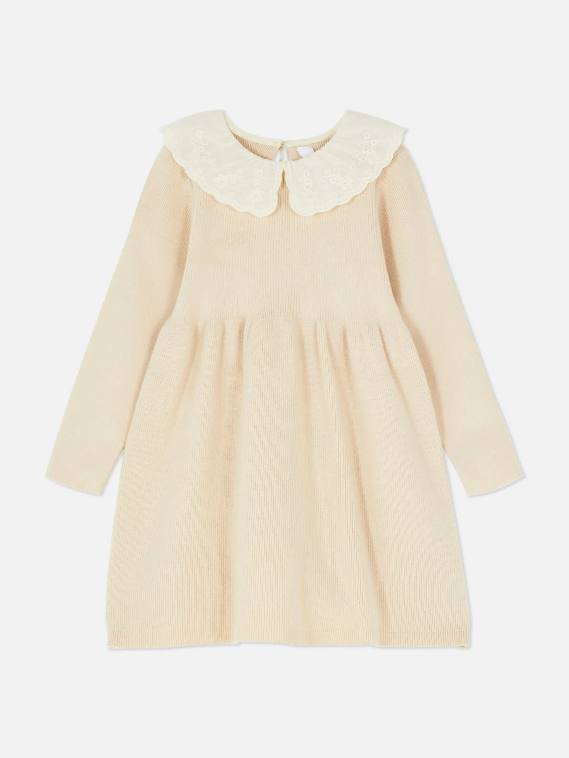 Robe En Maille à Col Brodé|Primark Sale