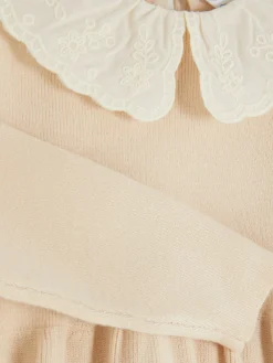 Robe En Maille à Col Brodé|Primark Sale