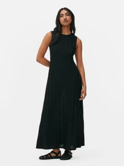 Robe Longue Texturée Sans Manches à Rayures|Primark