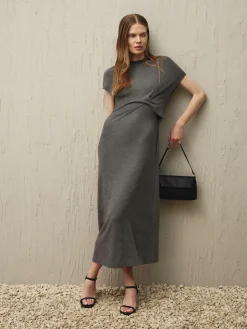 Robe Mi-longue Torsadée En Jersey The Edit|Primark New