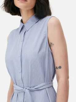 Robe-chemise Mi-longue Sans Manches|Primark Clearance