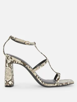 Sandales à Talon Carré Et Bride En T Rita Ora|Primark