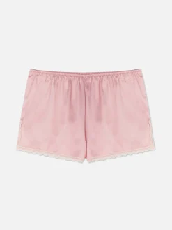 Short De Pyjama En Satin à Finitions En Dentelle|Primark Best