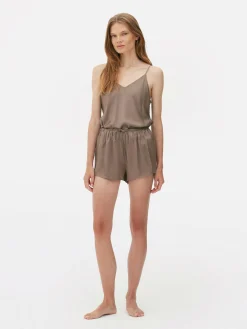 Short De Pyjama En Satin à Nœud Sur Le Devant|Primark Outlet