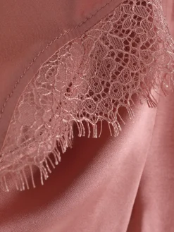 Short De Pyjama En Soie Mélangée Avec Liseré En Dentelle|Primark Clearance