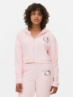 Sweat à Capuche Zippé En Velours à Coordonner Hello Kitty|Primark Online