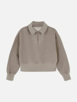 Sweat-shirt Délavé à L'acide à Col Cheminée|Primark Discount