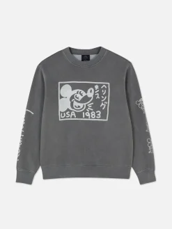 Sweat-shirt Délavé à L'acide Disney Mickey Mouse X Keith Haring|Primark Online