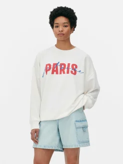 Sweat-shirt Graphique Paris|Primark Hot