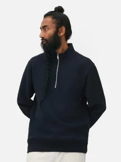 Sweat-shirt Texturé à Col Zippé Et Motif Géométrique|Primark Sale