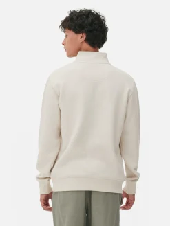 Sweat-shirt Texturé à Col Zippé Et Motif Géométrique|Primark Sale