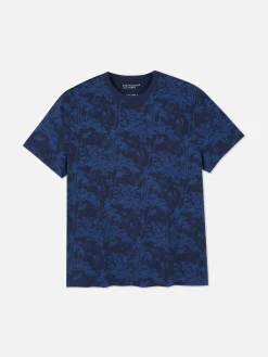 T-shirt à Col Ras-du-cou Et Motif Arbres Japonais|Primark New