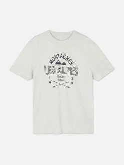T-shirt à Imprimé Les Alpes|Primark Discount
