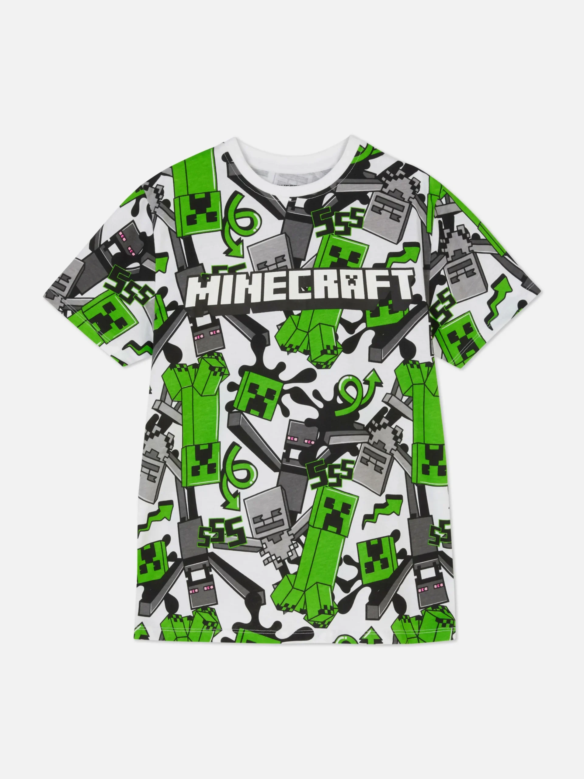 T-shirt à Motif Minecraft Creeper|Primark Discount