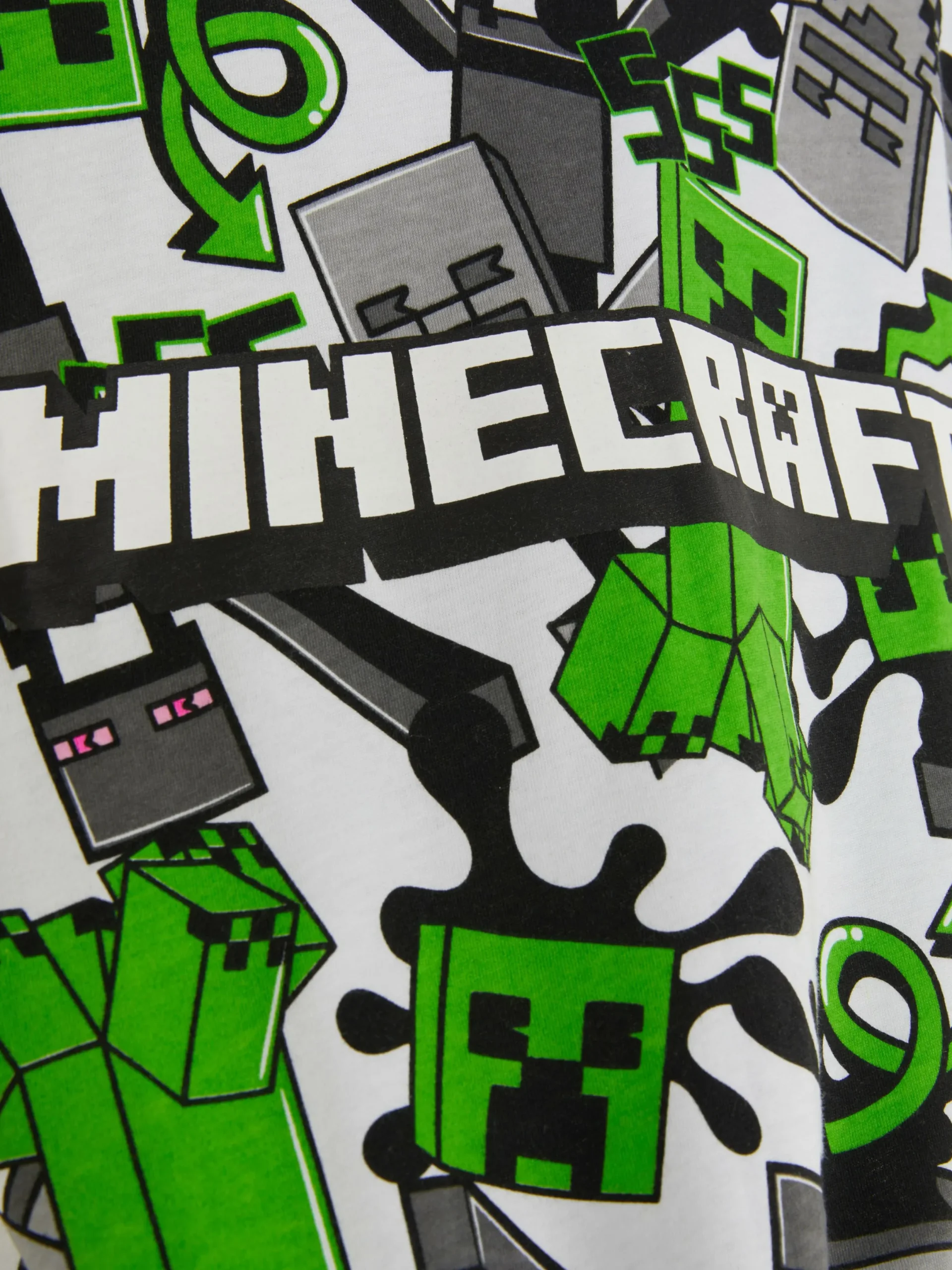 T-shirt à Motif Minecraft Creeper|Primark Discount