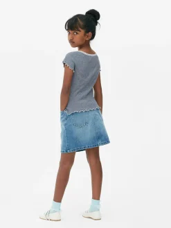 T-shirt à Rayures Et à Finitions En Dentelle|Primark Best