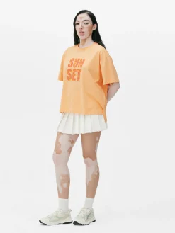 T-shirt Coupe Droite à Motif Graphique|Primark Online