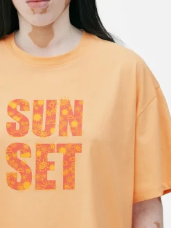 T-shirt Coupe Droite à Motif Graphique|Primark Online