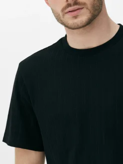 T-shirt Côtelé à Col Ras-du-cou|Primark Outlet