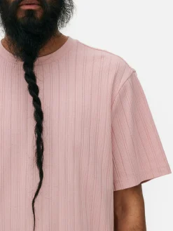 T-shirt Côtelé à Col Ras-du-cou|Primark Hot