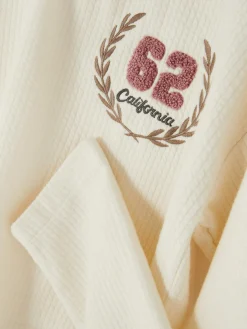 T-shirt Côtelé à Manches Longues|Primark