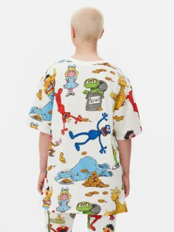 T-shirt De Nuit Graphique 1, Rue Sésame|Primark Best