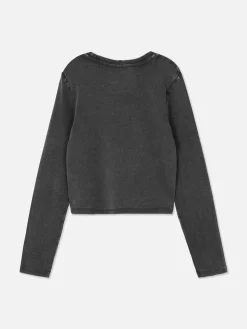 T-shirt Délavé à L'acide à Manches Longues|Primark Best