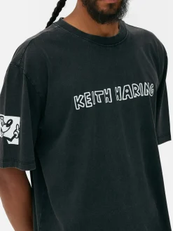 T-shirt Délavé à L'acide Disney Mickey Mouse X Keith Haring|Primark Online