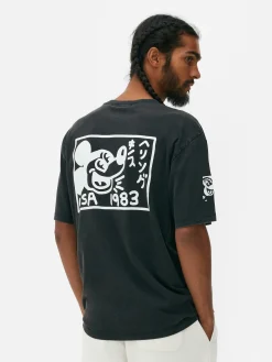 T-shirt Délavé à L'acide Disney Mickey Mouse X Keith Haring|Primark Online