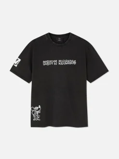 T-shirt Délavé à L'acide Disney Mickey Mouse X Keith Haring|Primark Online