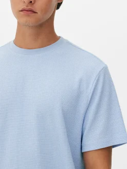 T-shirt Gaufré à Col Ras-du-cou|Primark Discount
