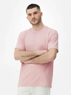 T-shirt Gaufré à Col Ras-du-cou|Primark New