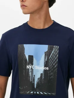 T-shirt Graphique NYC Studios|Primark Clearance