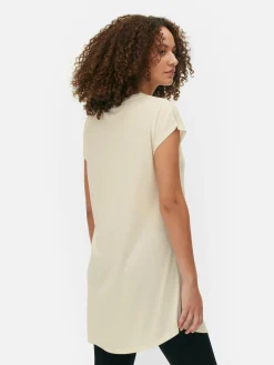 T-shirt Long à Col Ras-du-cou|Primark Sale