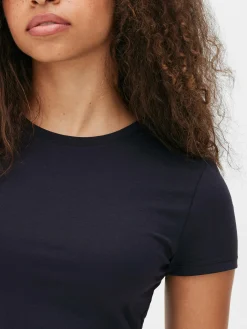 T-shirt Stretch à Col Ras-du-cou|Primark Online