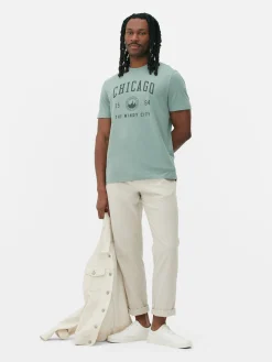 T-shirt Style Universitaire Chicago|Primark Sale