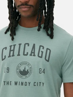 T-shirt Style Universitaire Chicago|Primark Sale