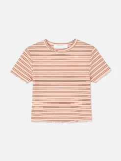 T-shirt Texturé à Ourlet Ondulé|Primark Sale
