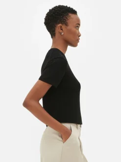 T-shirt Tricoté à Col Rond|Primark Online